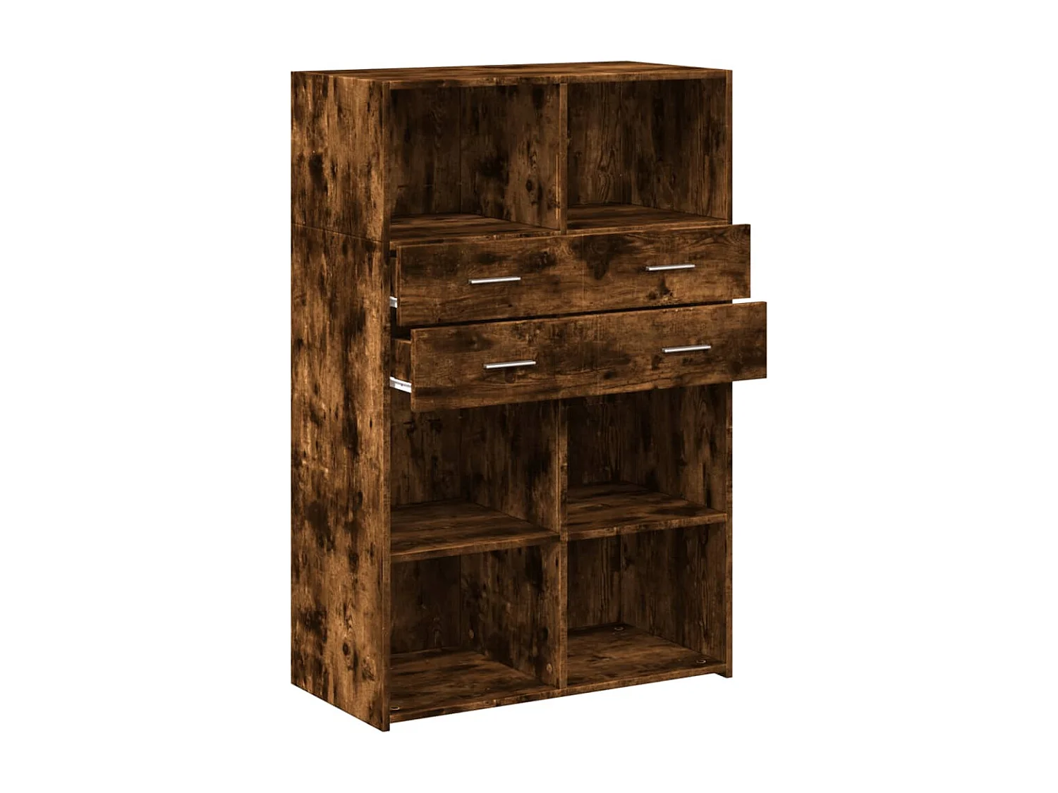 Buffet aparador cômoda armário unidade de armazenamento organizador cozinha sala sala alta 80 x 42,5 x 124 cm madeira trabalhada marrom 02_0033561