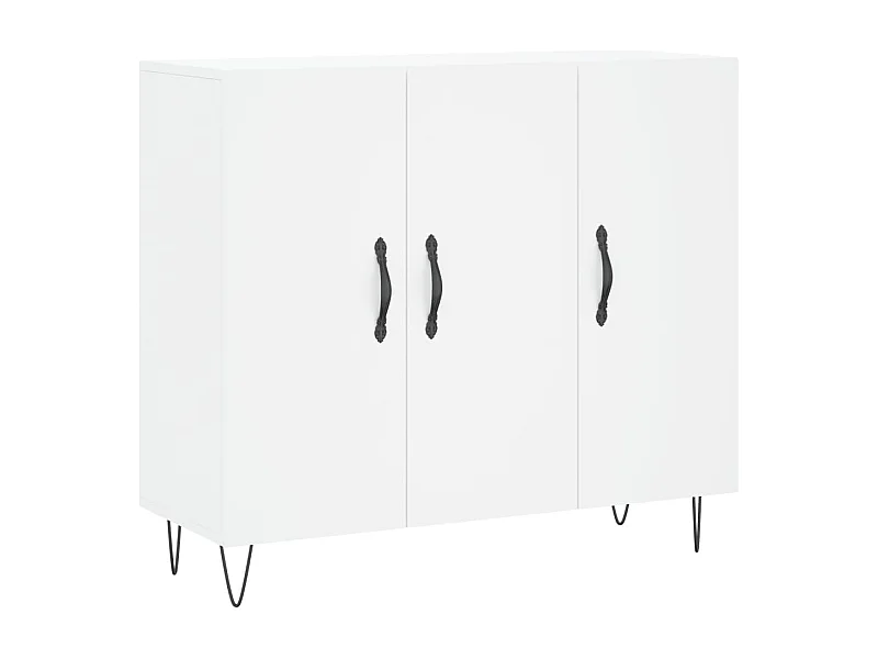 Credenza cassettiera cassettiera mobile contenitore organizer cucina soggiorno soggiorno 90 x 34 x 80 cm derivati ​​del legno bianco 02_0030533