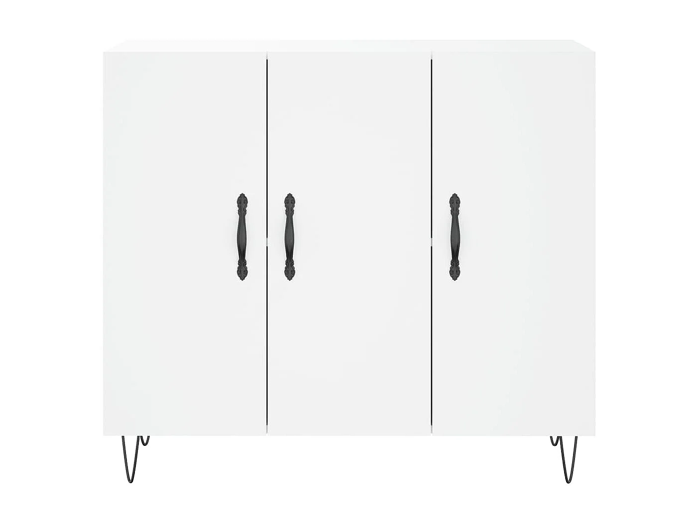 Aparador cómoda cómoda mueble mueble de almacenaje organizador cocina salón salón 90 x 34 x 80 cm madera contrachapada blanco 02_0030533