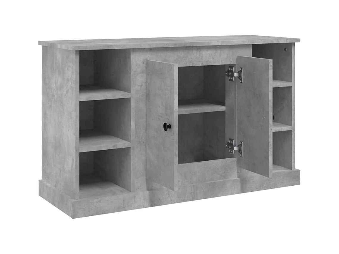 Aparador buffet cómoda mueble mueble de almacenaje organizador cocina salón salón 100 x 35,5 x 60 cm madera contrachapada gris 02_0031822