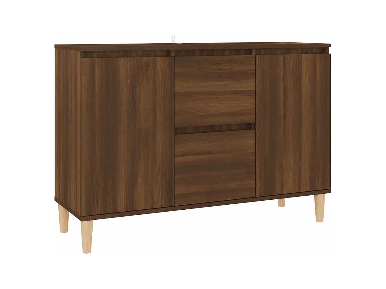 Aparador buffet cómoda mueble almacenaje organizador cocina salón salón 101 x 35 x 70 cm madera contrachapada marrón 02_0031160