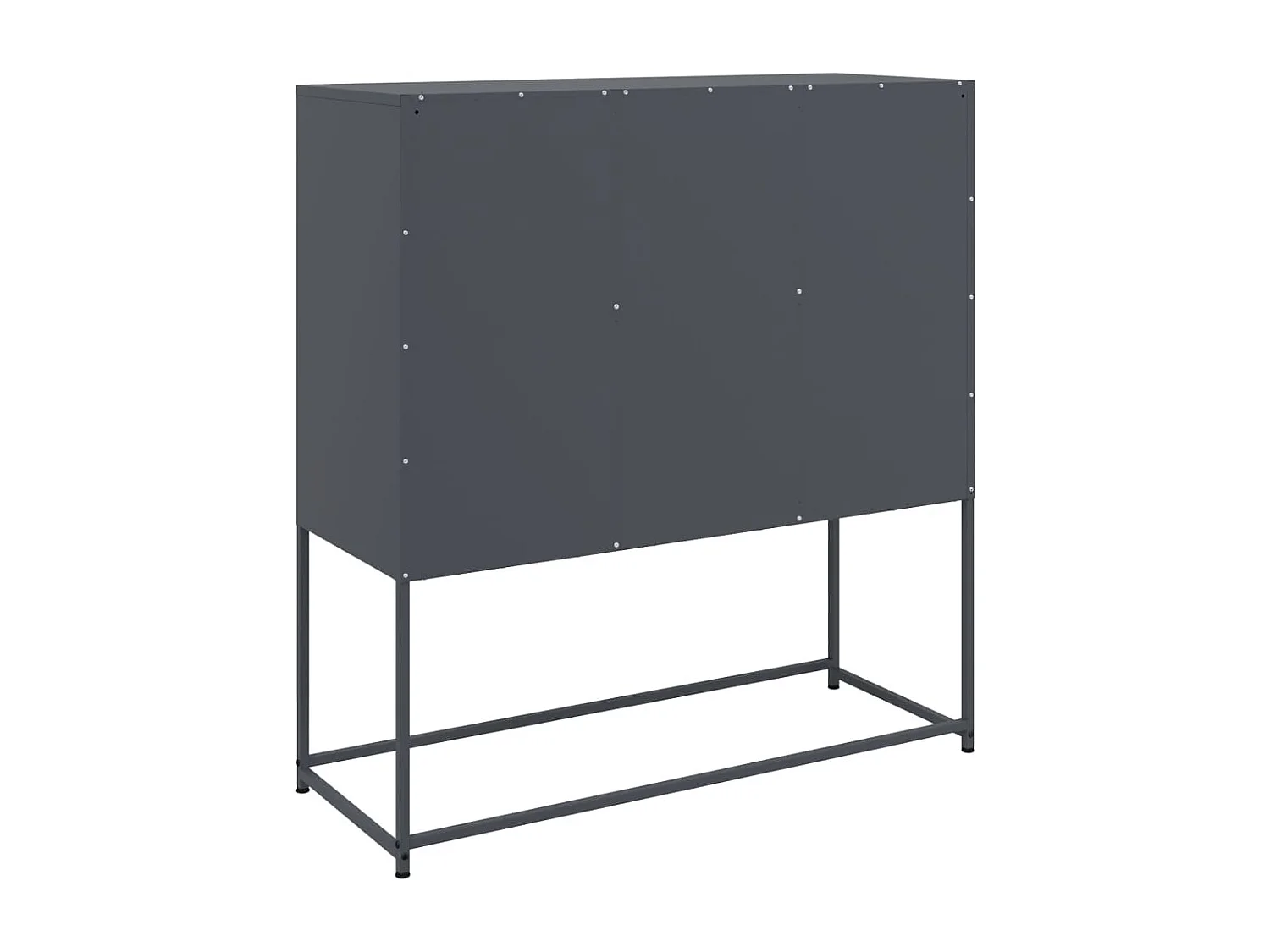 Credenza cassettiera armadio contenitore organizer cucina soggiorno soggiorno 100,5 x 39 x 107 cm acciaio antracite 02_0029683