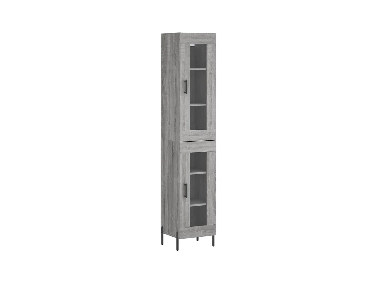 Credenza cassettiera cassettiera mobile contenitore organizer cucina soggiorno soggiorno alto Sonoma 34,5 x 34 x 180 cm derivati ​​del legno grigio 02_0035218