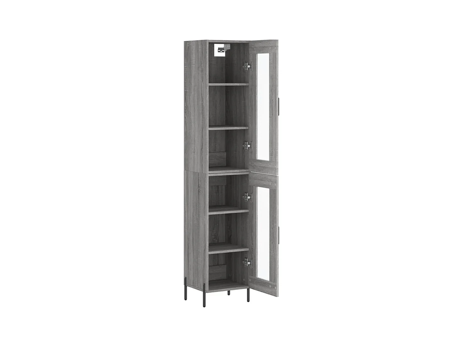 Credenza cassettiera cassettiera mobile contenitore organizer cucina soggiorno soggiorno alto Sonoma 34,5 x 34 x 180 cm derivati ​​del legno grigio 02_0035218