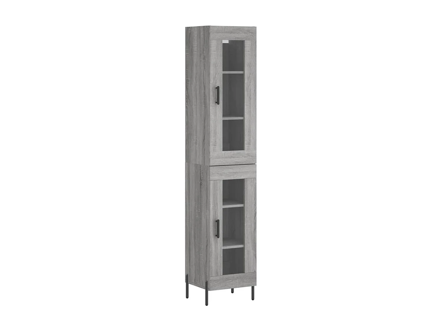 Credenza cassettiera cassettiera mobile contenitore organizer cucina soggiorno soggiorno alto Sonoma 34,5 x 34 x 180 cm derivati ​​del legno grigio 02_0035218