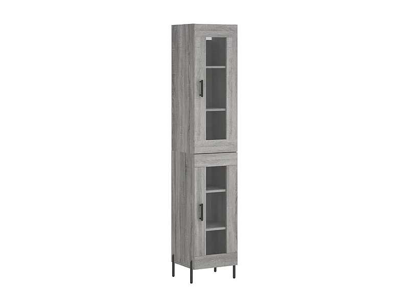 Aparador cómoda cómoda armario mueble organizador cocina salón salón alto Sonoma 34,5 x 34 x 180 cm madera contrachapada gris 02_0035218