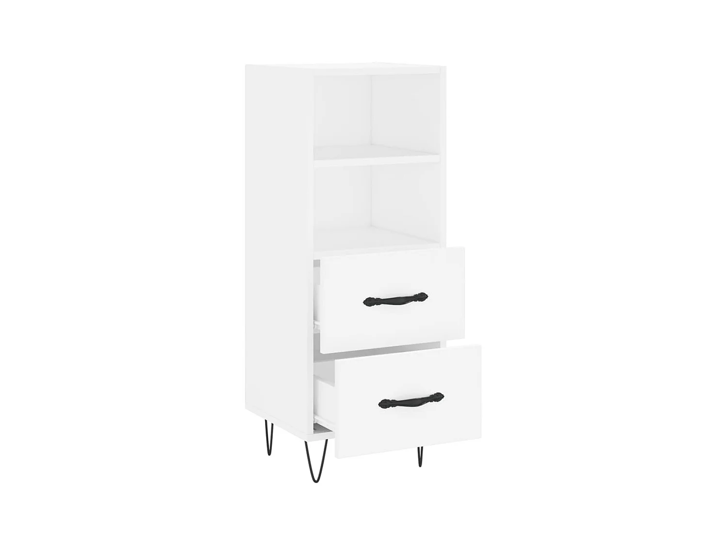 Aparador buffet cómoda mueble mueble de almacenaje organizador cocina salón salón 34,5 x 34 x 90 cm madera contrachapada blanco 02_0030270