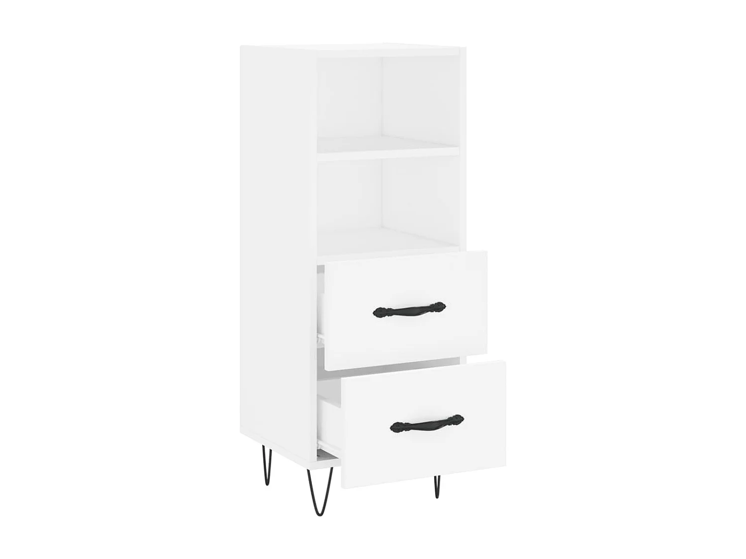 Buffet aparador cômoda armário unidade de armazenamento organizador cozinha sala sala 34,5 x 34 x 90 cm madeira trabalhada branca 02_0030270