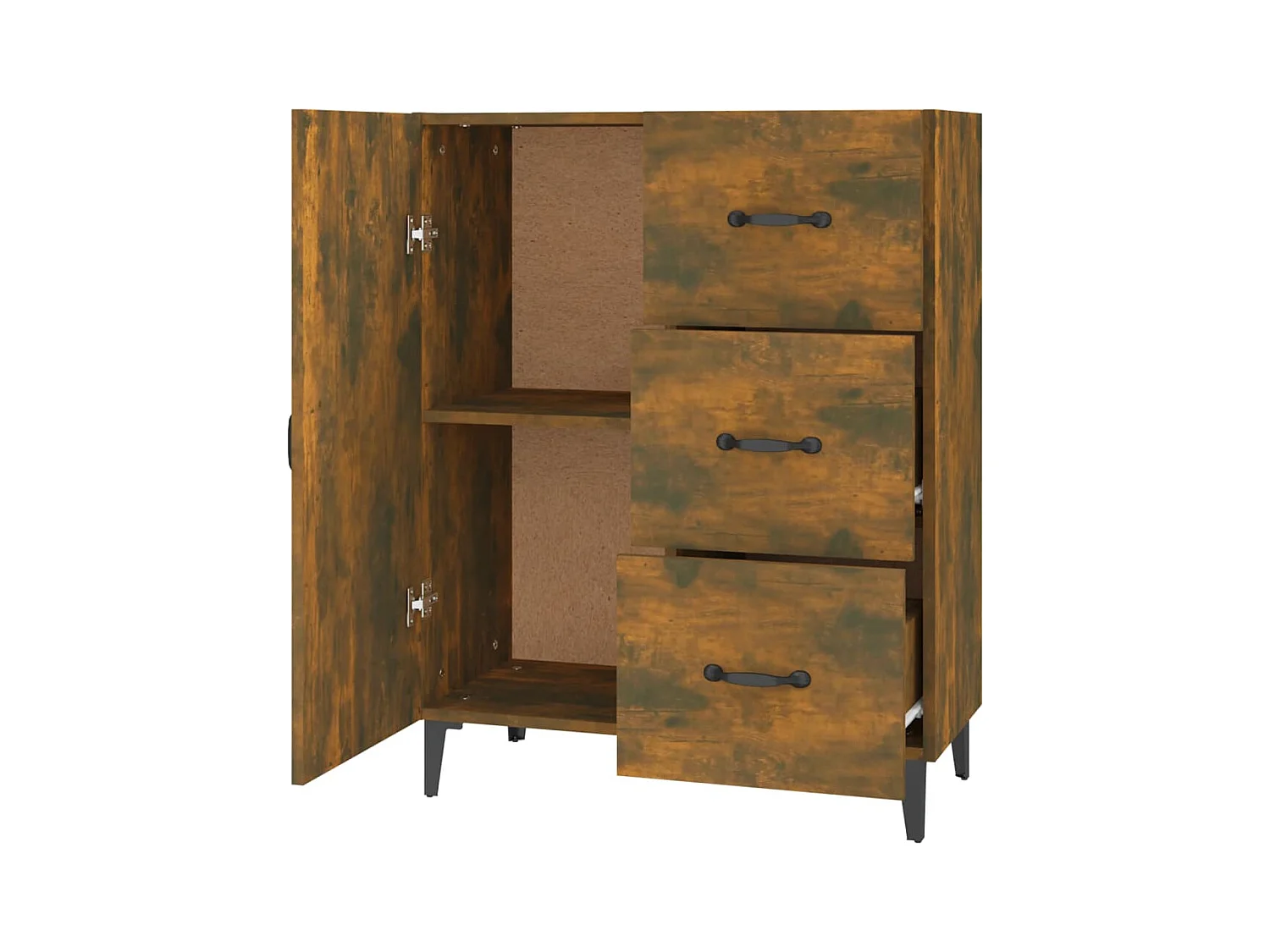 Credenza buffet cassettiera mobile contenitore organizer cucina soggiorno soggiorno 69,5 x 34 x 90 cm derivati ​​del legno marrone 02_0031042