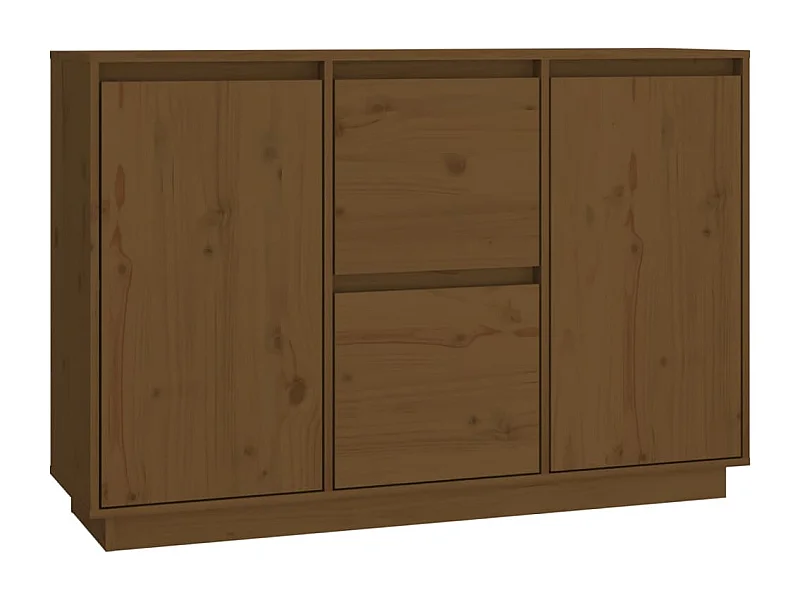 Aparador cómoda cómoda armario mueble organizador cocina salón salón 111 x 34 x 75 cm madera maciza de pino marrón 02_0035736