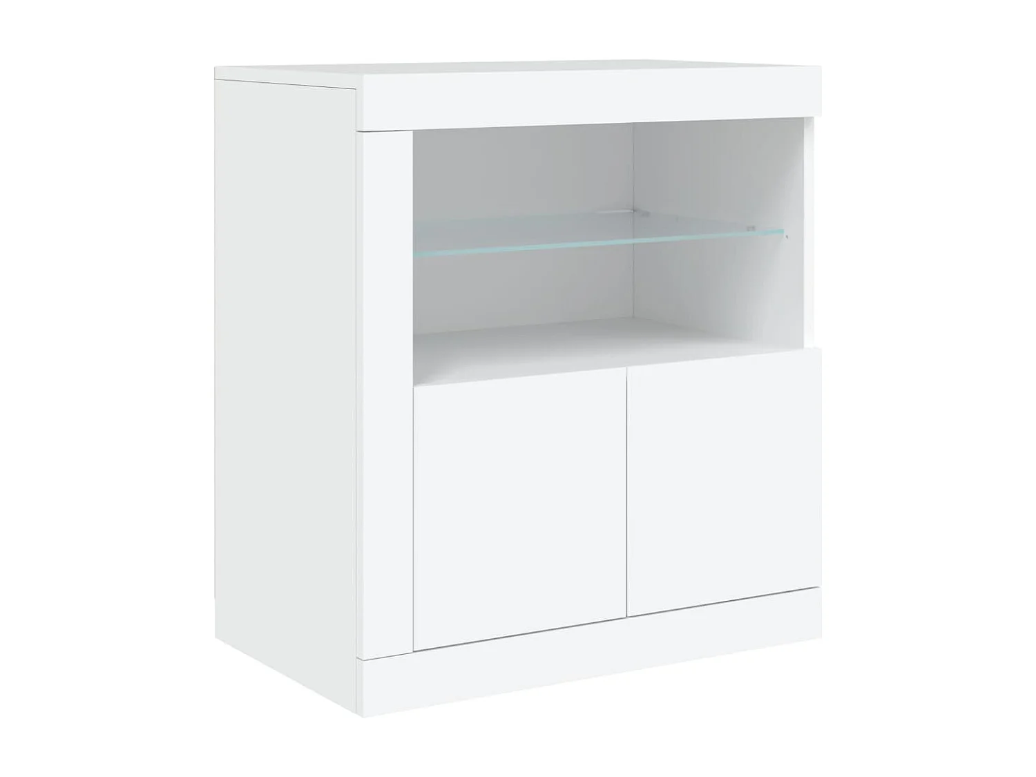 Aparador cómoda cómoda armario mueble organizador cocina salón salón con luces LED 202 x 37 x 67 cm blanco 02_0029843