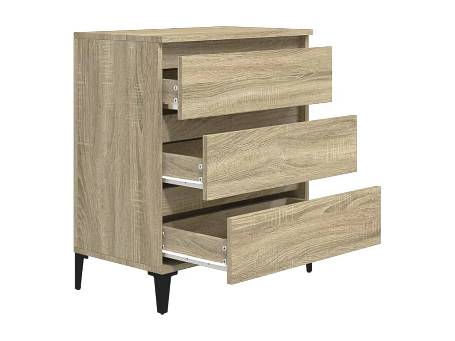 Aparador buffet cômoda armário organizador cozinha sala sala Sonoma 60 x 35 x 70 cm madeira trabalhada marrom 02_0031615