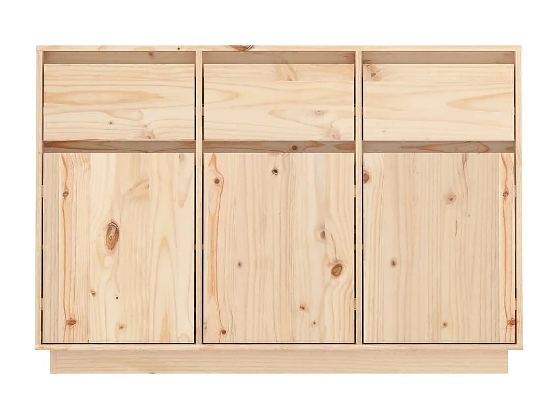 Aparador cômoda armário armário organizador cozinha sala sala 110 x 34 x 75 cm madeira maciça de pinho marrom 02_0029515