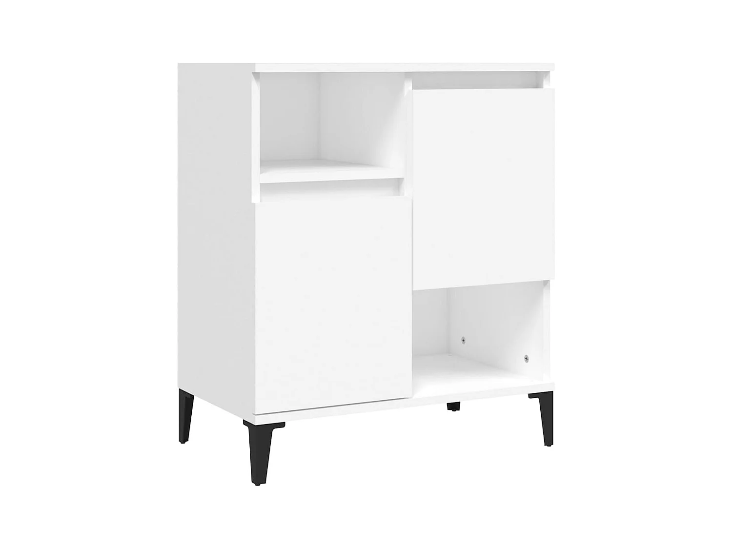 Buffet aparador cômoda armário unidade de armazenamento organizador cozinha sala salas conjunto de 2 60 x 35 x 70 cm madeira de engenharia branca 02_0036681