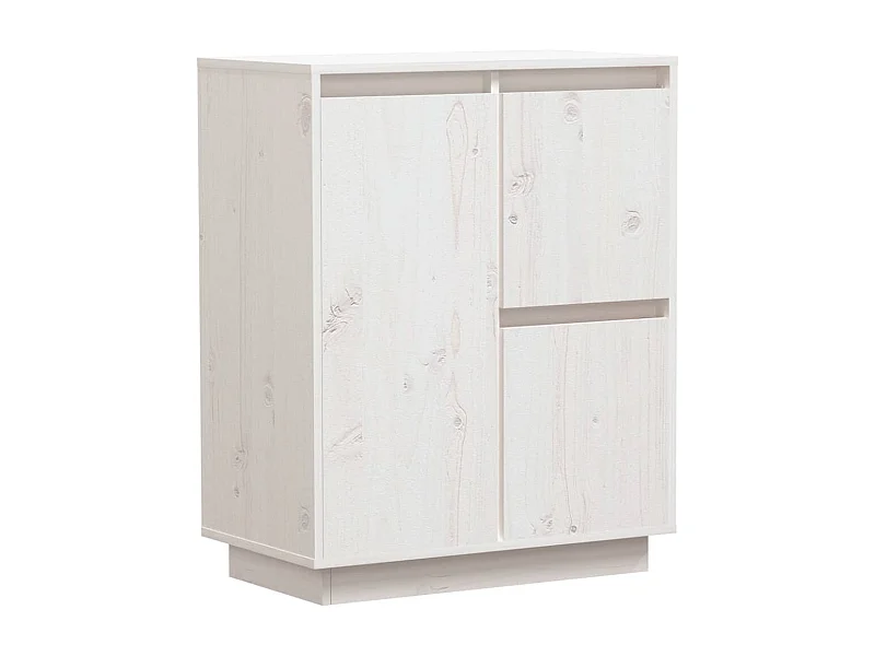 Buffet aparador cômoda armário organizador unidade cozinha sala sala 60 x 34 x 75 cm madeira maciça de pinho branco 02_0030348