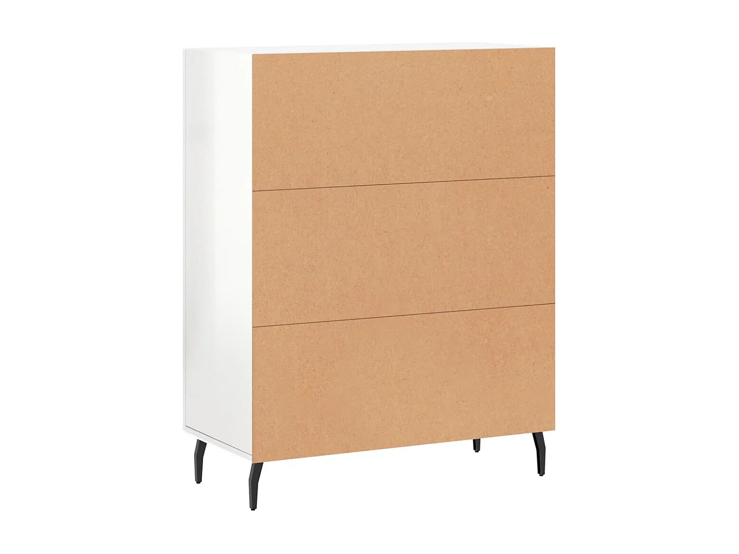 Credenza buffet cassettiera mobile contenitore organizer cucina soggiorno lucido 69,5 x 34 x 90 cm derivati ​​del legno bianco 02_0030714