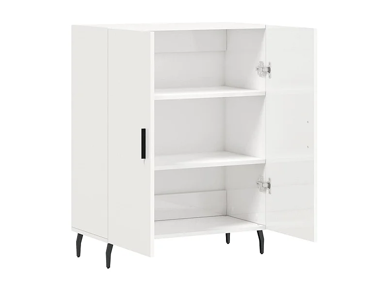 Buffet aparador cômoda armário unidade de armazenamento organizador cozinha sala brilhante 69,5 x 34 x 90 cm madeira trabalhada branca 02_0030714