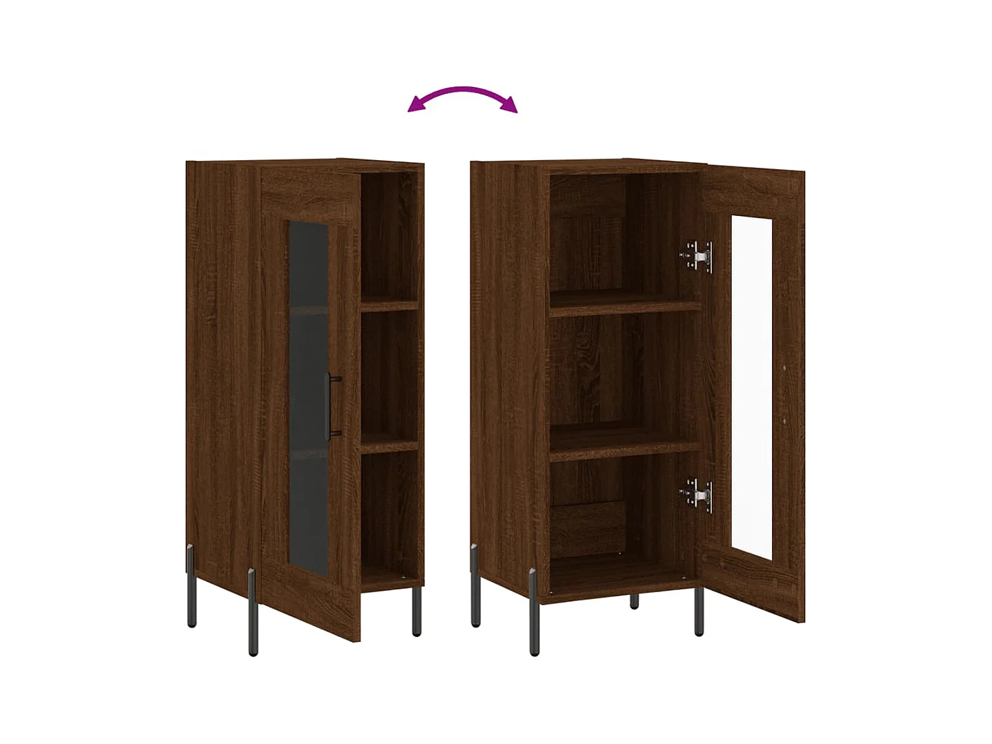 bahut commode armoire bois marron 34.5 x 34 x 90 cm 02_0031208