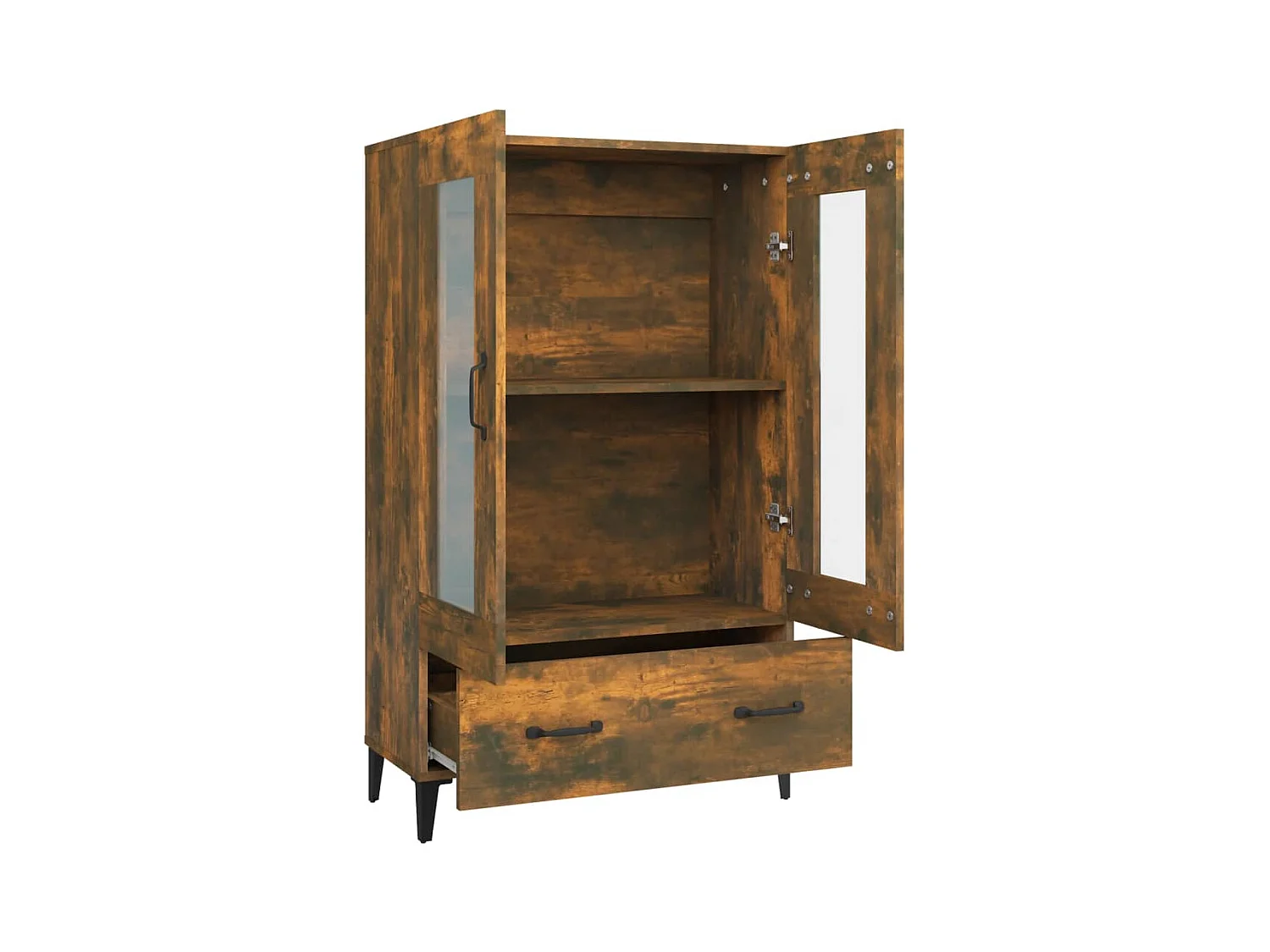 Credenza cassettiera cassettiera mobile contenitore organizer cucina soggiorno soggiorno alto 70 x 31 x 115 cm derivati ​​del legno marrone 02_0033552