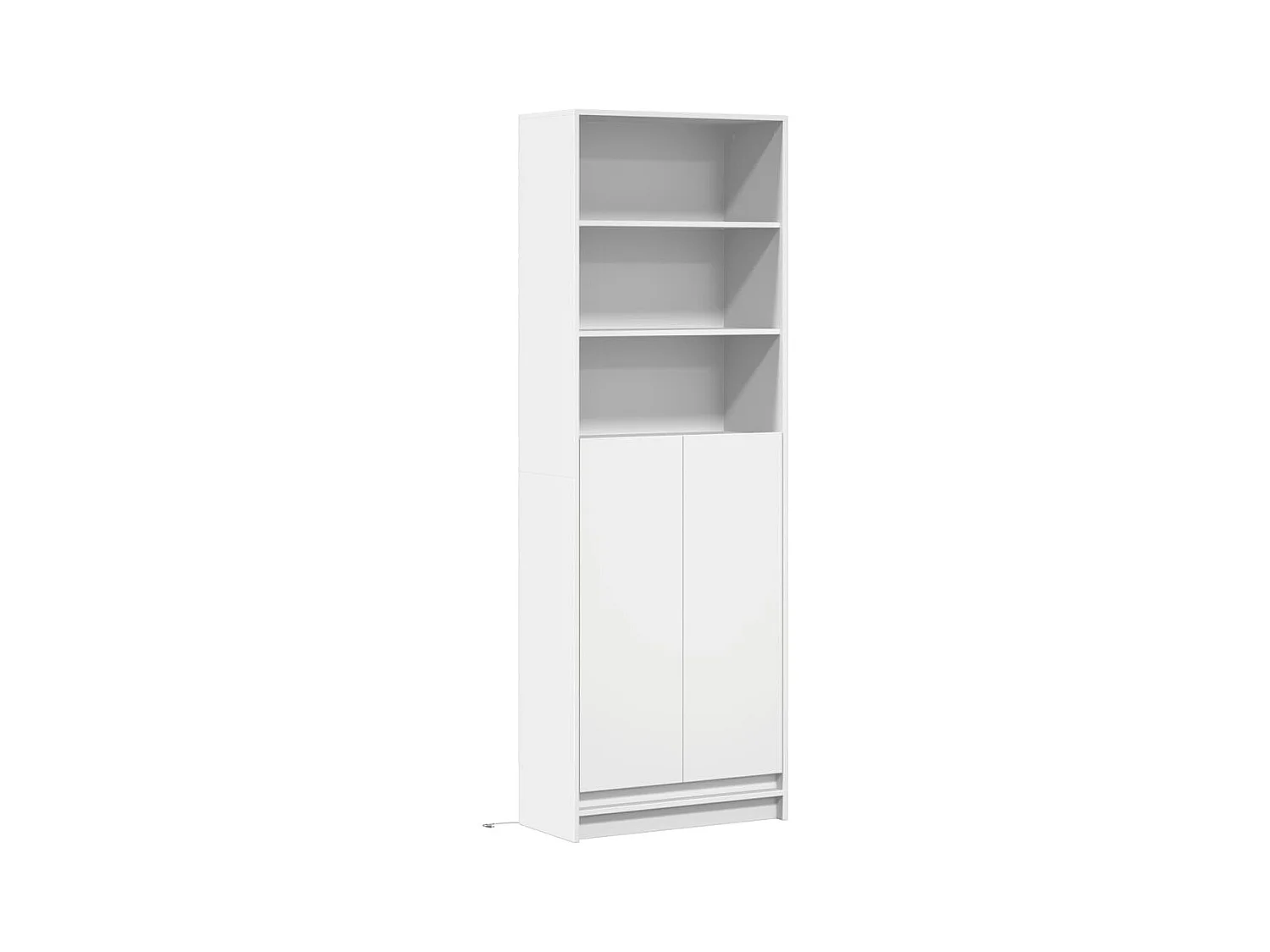 Buffet aparador cômoda armário unidade de armazenamento organizador cozinha sala sala alta com LED 69 x 32,5 x 200 cm madeira de engenharia branca 02_0032215