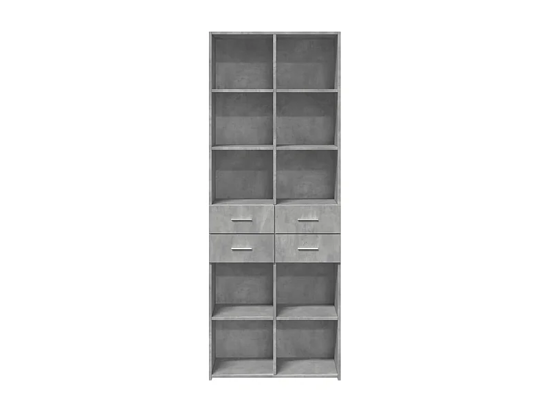 Buffet credenza cassettiera mobile contenitore organizer cucina soggiorno soggiorno alto 70 x 42,5 x 185 cm derivati ​​del legno grigio 02_0034719