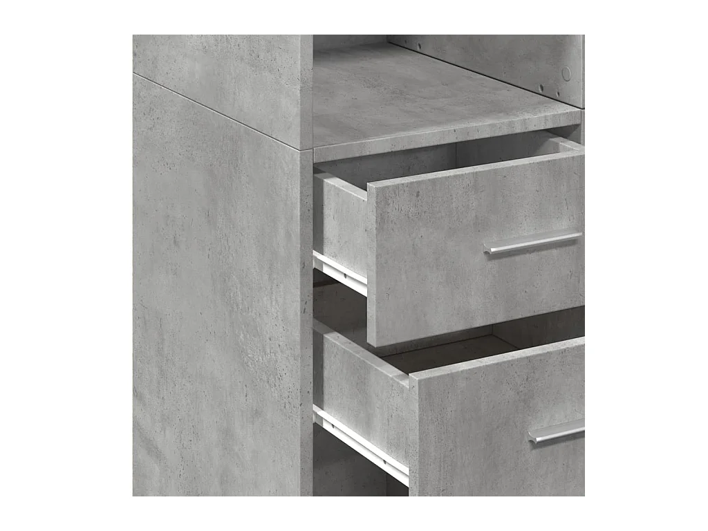 Buffet credenza cassettiera mobile contenitore organizer cucina soggiorno soggiorno alto 70 x 42,5 x 185 cm derivati ​​del legno grigio 02_0034719