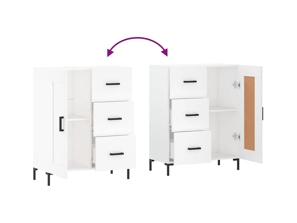 bahut commode armoire bois blanche 69.5 x 34 x 90 cm 02_0030437