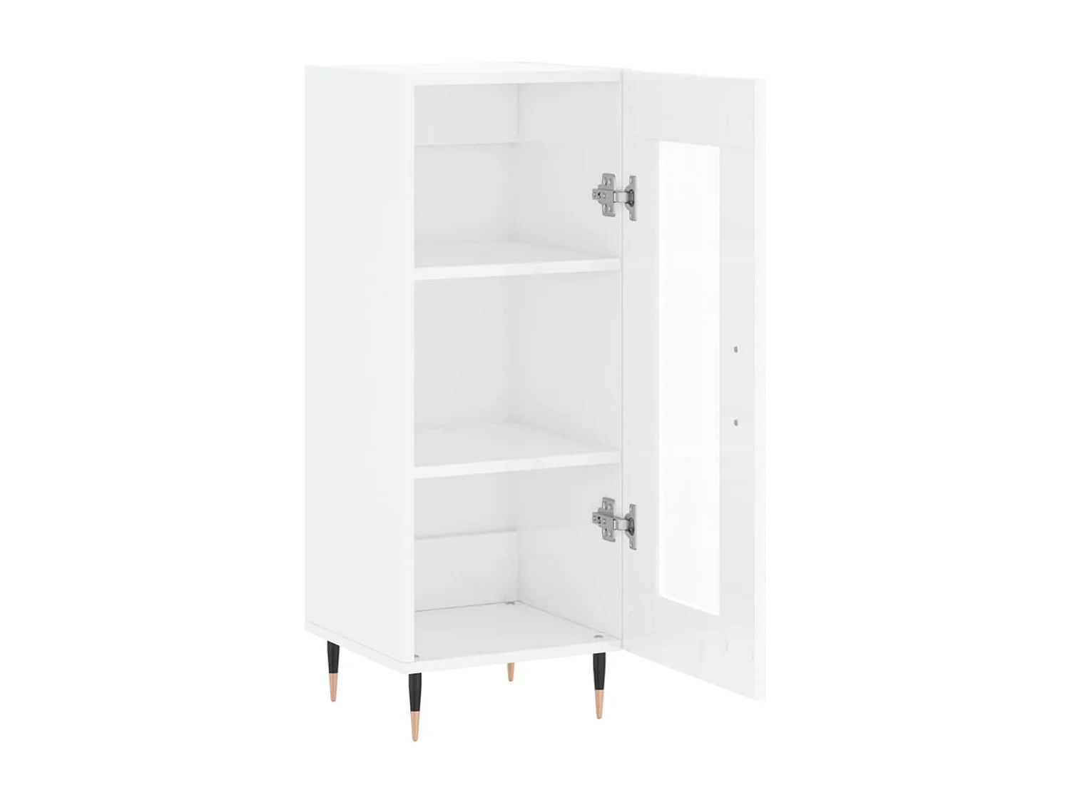 Credenza buffet cassettiera mobile contenitore organizer cucina soggiorno lucido 34,5 x 34 x 90 cm derivati ​​del legno bianco 02_0030606