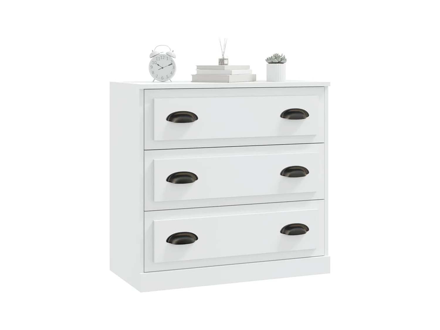 Credenza buffet cassettiera mobile contenitore organizer cucina soggiorno soggiorno 70 x 35,5 x 67,5 cm derivati ​​del legno bianco 02_0030489