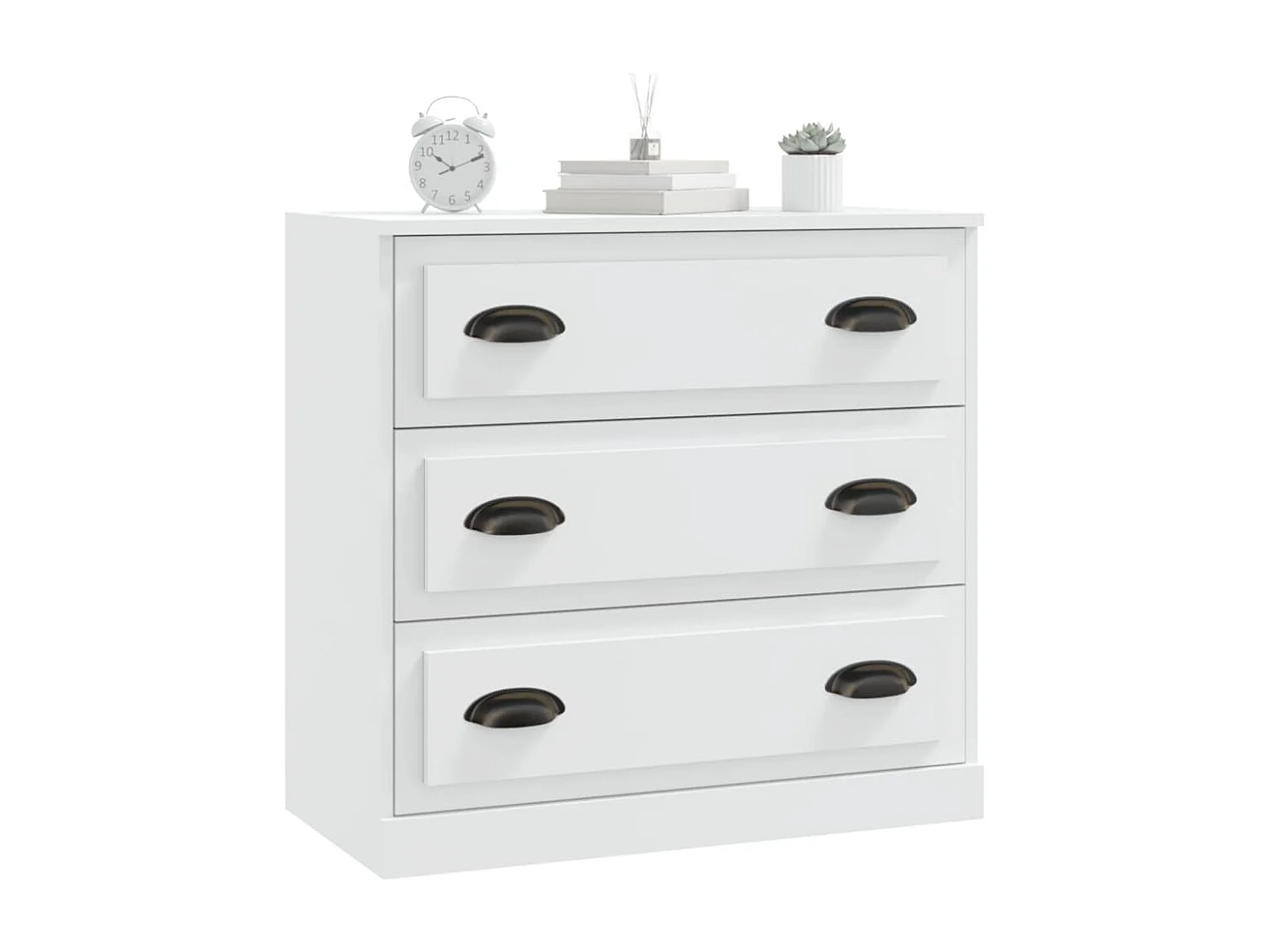 Aparador buffet cómoda mueble mueble de almacenaje organizador cocina salón salón 70 x 35,5 x 67,5 cm madera contrachapada blanco 02_0030489