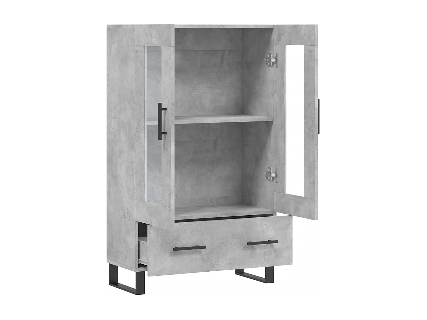 Buffet aparador cômoda armário unidade de armazenamento organizador cozinha sala sala alta 69,5 x 31 x 115 cm madeira trabalhada cinza 02_0034461