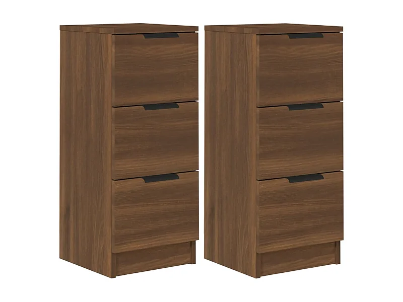 Credenza buffet cassettiera mobile contenitore organizer cucina soggiorno soggiorni set da 2 30 x 30 x 70 cm multistrato marrone 02_0036761