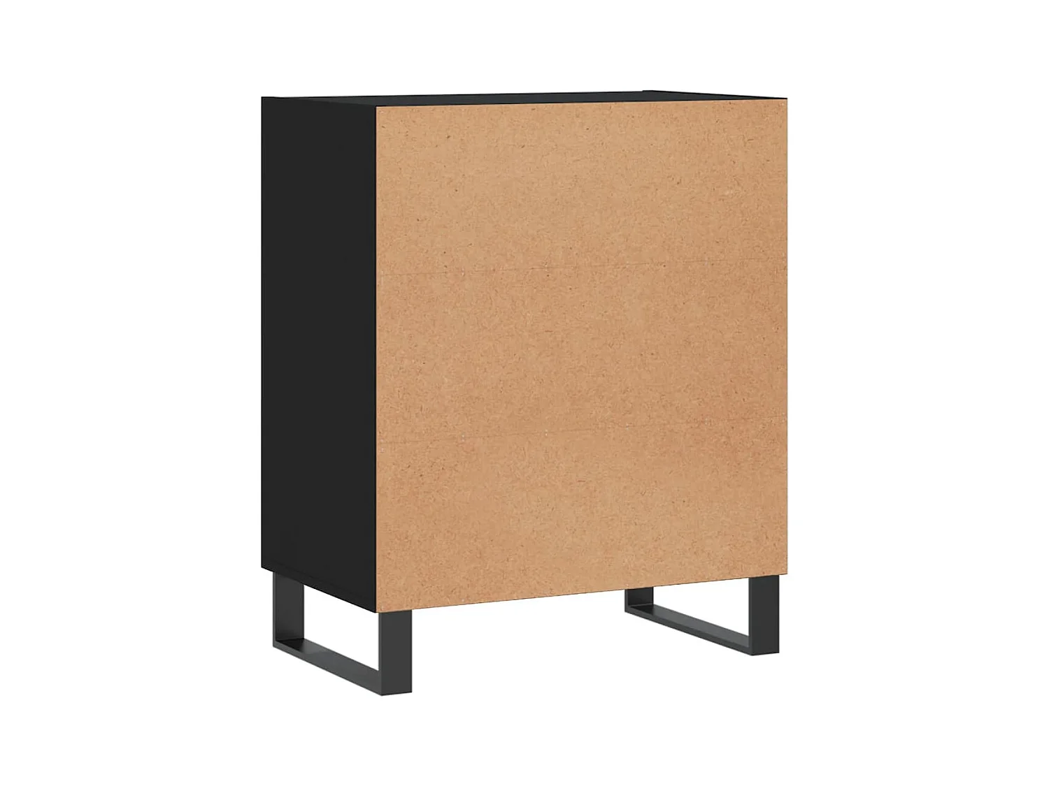 Aparador buffet cómoda armario unidad de almacenamiento organizador cocina salón salón 57 x 35 x 70 cm madera contrachapada negra 02_0035954