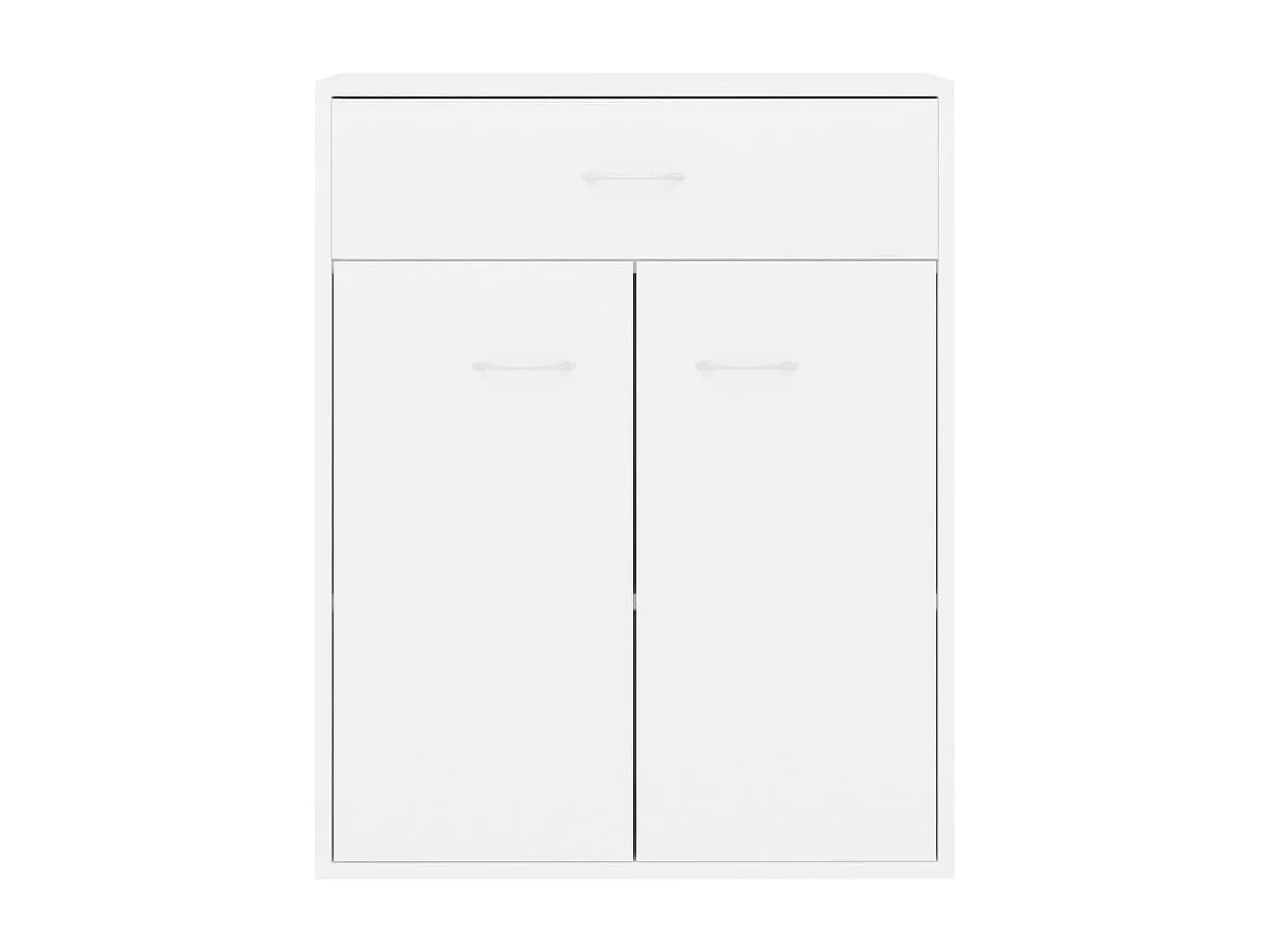 Aparador buffet cómoda armario unidad de almacenamiento organizador cocina salón salón 60 x 30 x 75 cm madera contrachapada blanco 02_0030336