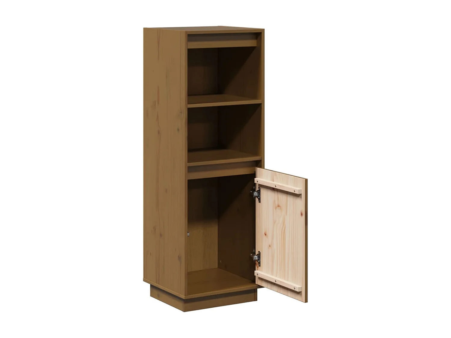 Aparador cómoda cómoda armario mueble organizador cocina salón salón alto 37 x 34 x 110 cm madera maciza de pino marrón 02_0034753