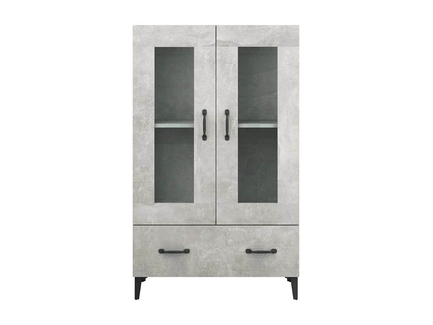 Credenza buffet cassettiera mobile contenitore organizer cucina soggiorno soggiorno alto 70 x 31 x 115 cm derivati ​​del legno grigio 02_0034712