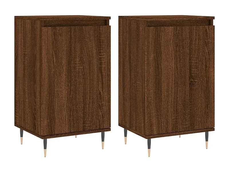 Credenza buffet cassettiera mobile contenitore organizer cucina soggiorno soggiorni set da 2 40 x 35 x 70 cm MDF marrone 02_0036765