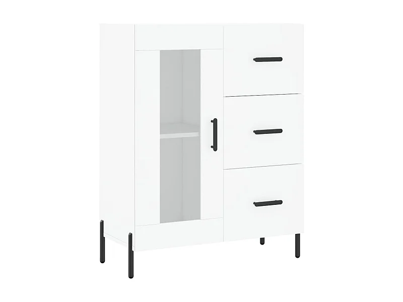 Aparador cômoda armário armário organizador cozinha sala sala 69,5 x 34 x 90 cm madeira trabalhada branco 02_0030417