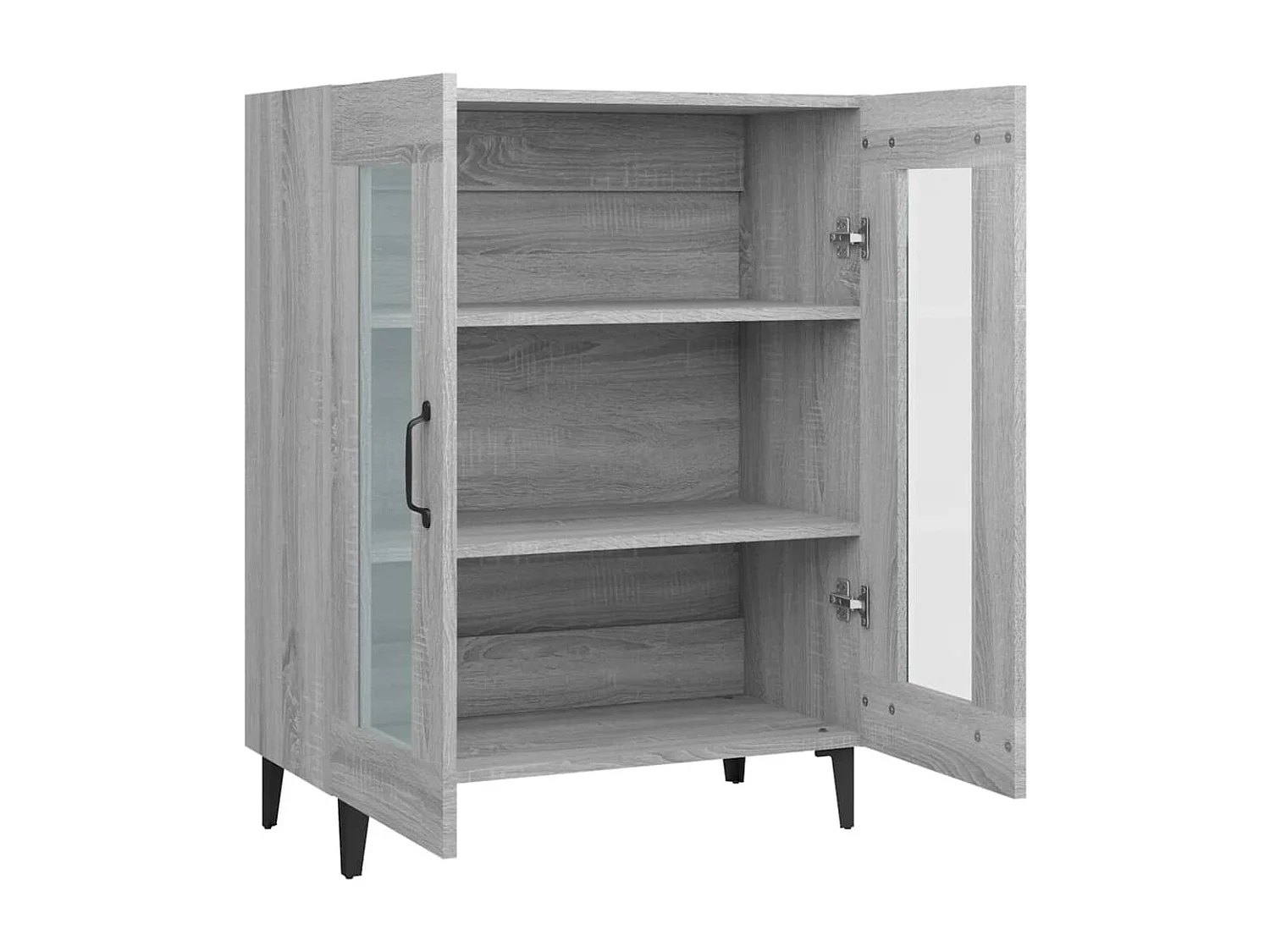 Aparador cómoda mueble almacenaje organizador cocina salón salón Sonoma 69,5 x 34 x 90 cm madera contrachapada gris 02_0036448