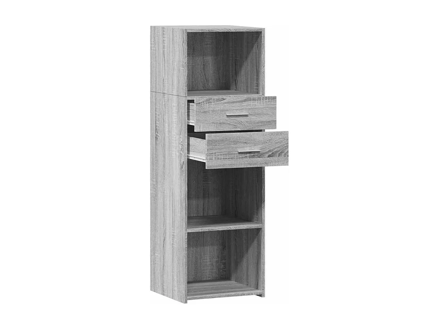 Aparador buffet cómoda armario mueble organizador cocina salón salón alto Sonoma 40 x 42,5 x 124 cm madera contrachapada gris 02_0035362