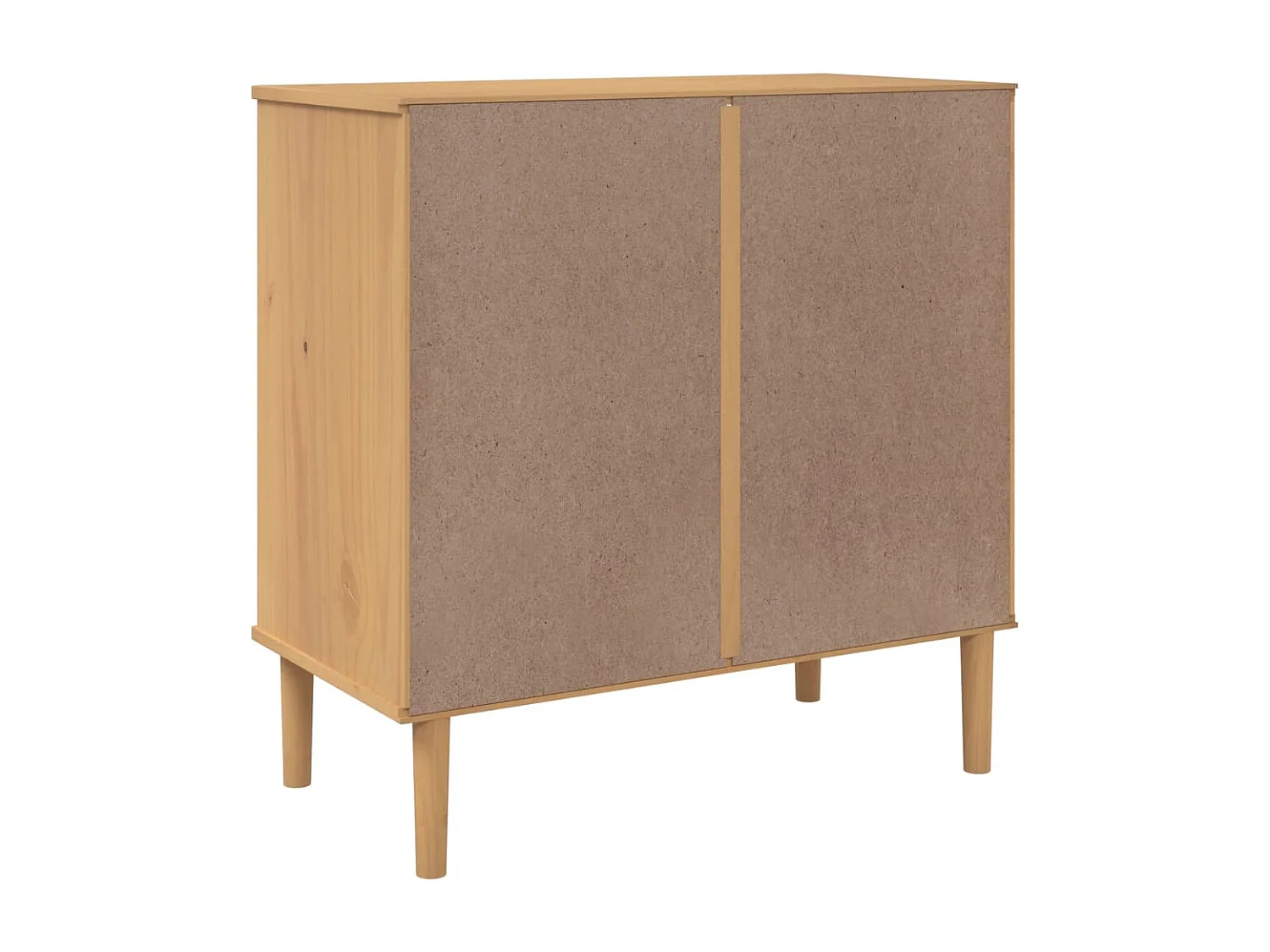 Buffet aparador cômoda armário unidade de armazenamento organizador cozinha sala de estar rattan look 80 x 40 x 80 cm madeira maciça de pinho marrom 02_0036233