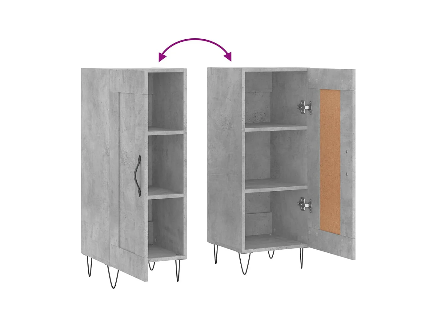 bahut commode armoire bois marron 34.5 x 34 x 90 cm 02_0031887