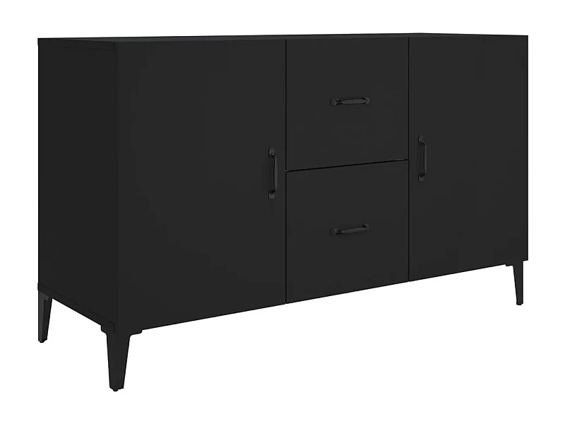 Aparador cómoda cómoda armario mueble organizador cocina salón salón 100 x 36 x 60 cm madera contrachapada negra 02_0035799