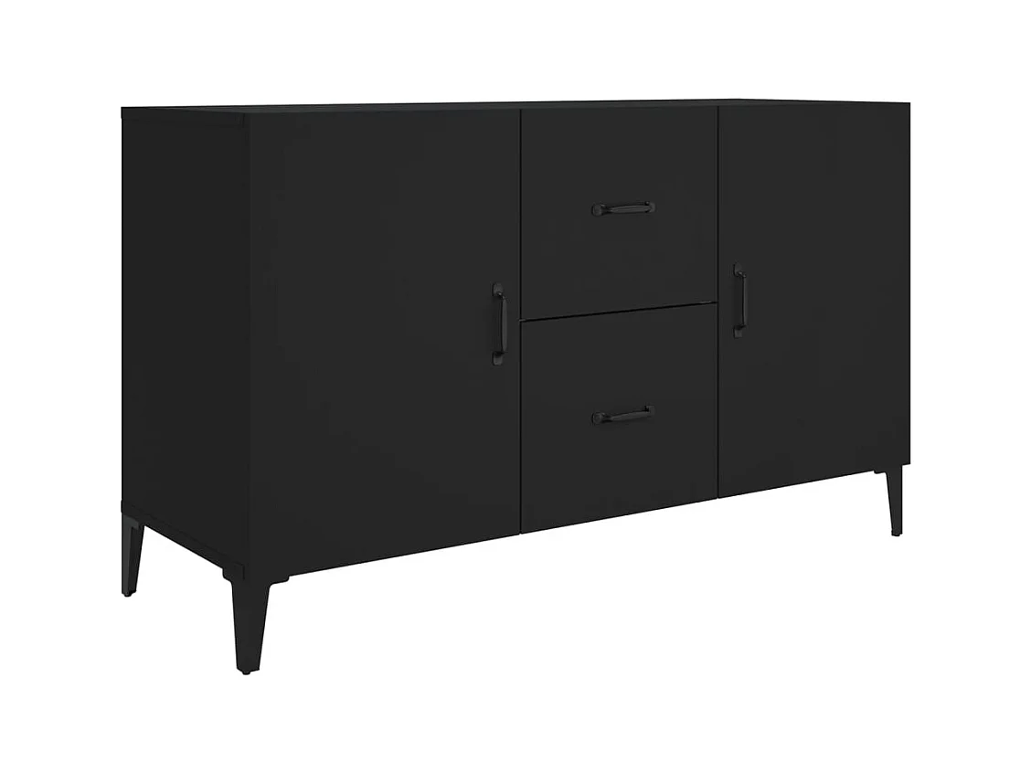 Aparador cômoda armário armário organizador cozinha sala sala 100 x 36 x 60 cm madeira trabalhada preta 02_0035799