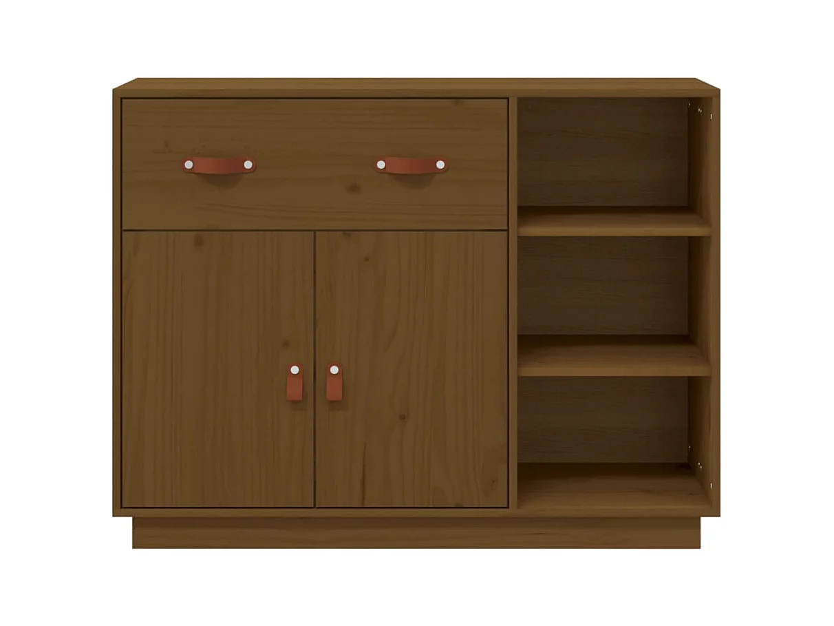 bahut commode armoire bois marron 98.5 x 40 x 75 cm 02_0035769