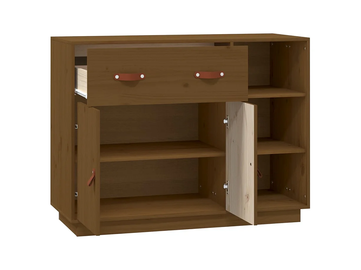 bahut commode armoire bois marron 98.5 x 40 x 75 cm 02_0035769