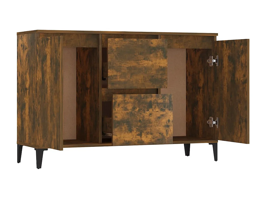 Buffet aparador cômoda armário unidade de armazenamento organizador cozinha sala de estar 104 x 35 x 70 cm madeira trabalhada marrom 02_0030856