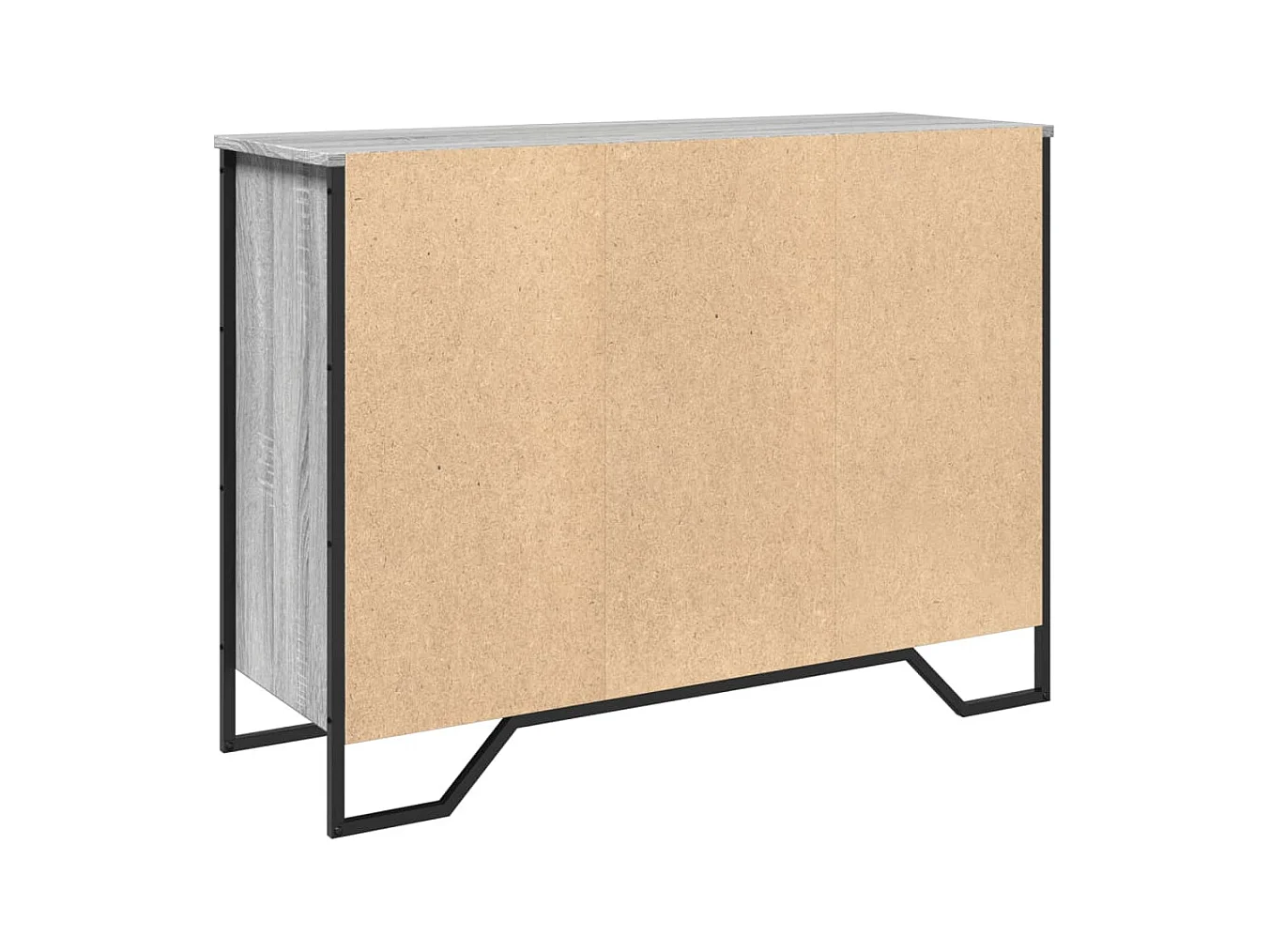 Buffet aparador cômoda armário unidade de armazenamento organizador cozinha sala salonsonoma 101 x 35,5 x 74,5 cm madeira trabalhada cinza 02_0036264