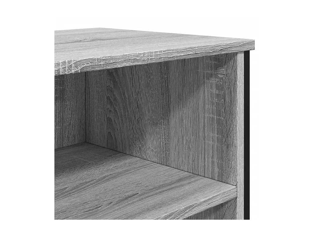 Buffet aparador cômoda armário unidade de armazenamento organizador cozinha sala salonsonoma 101 x 35,5 x 74,5 cm madeira trabalhada cinza 02_0036264