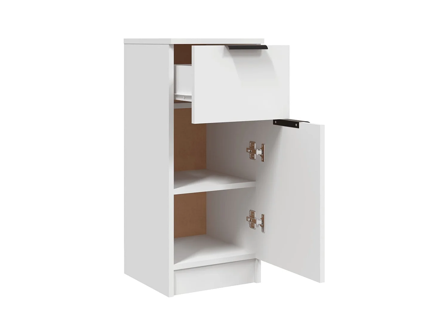 Credenza buffet cassettiera mobile contenitore organizer cucina soggiorno soggiorni set da 2 30 x 30 x 70 cm legno composito bianco 02_0036650